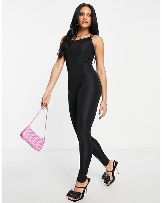 Trendyol strappy body-conscious jumpsuit in