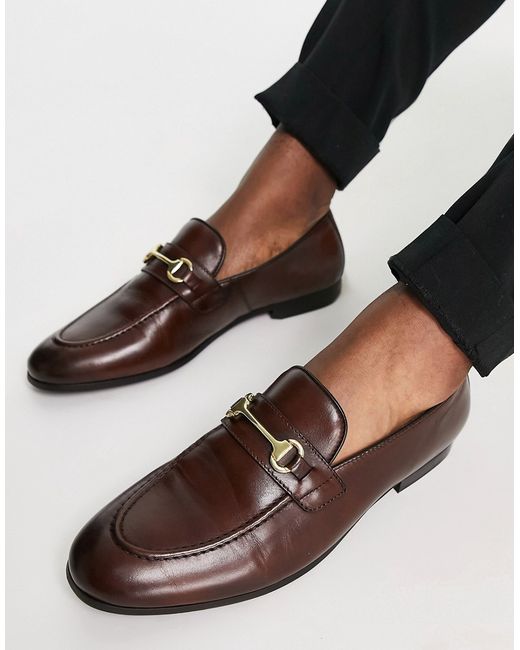 Walk London Terry snaffle loafers in leather