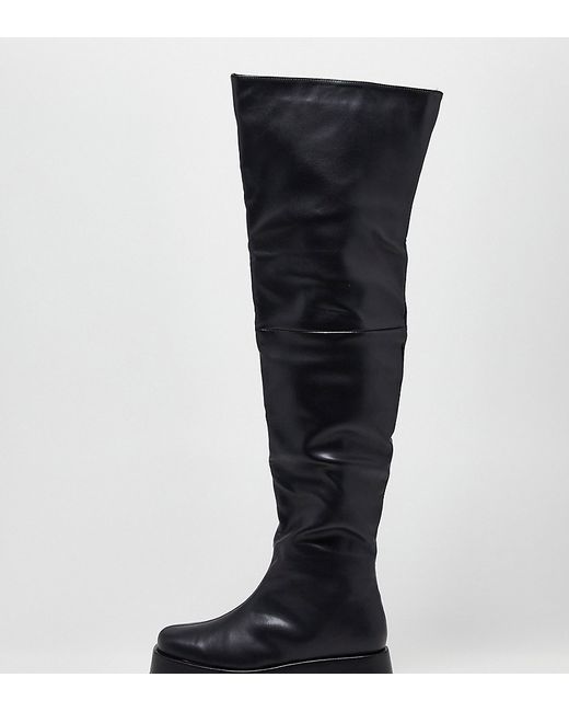 Public Desire Exclusive Rosie flat over the knee boots in