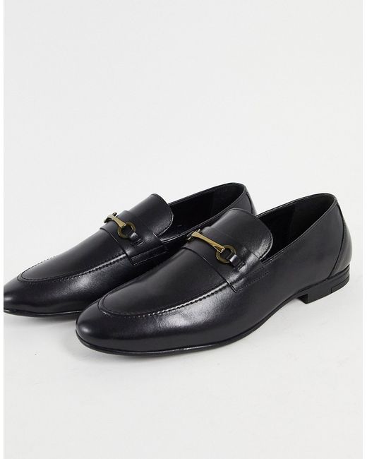 Red Tape metal trim loafers in leather