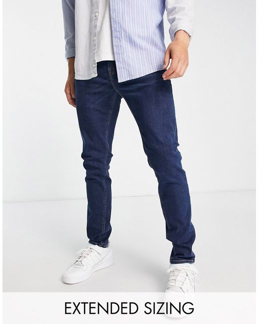 Asos Design skinny jeans in flat dark wash