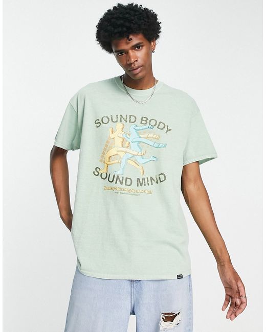 Vintage Supply sound body mind t-shirt in