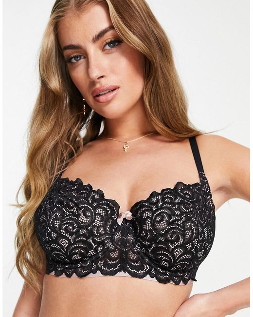Pour Moi Fuller Bust Romance full cup non padded lace bra in