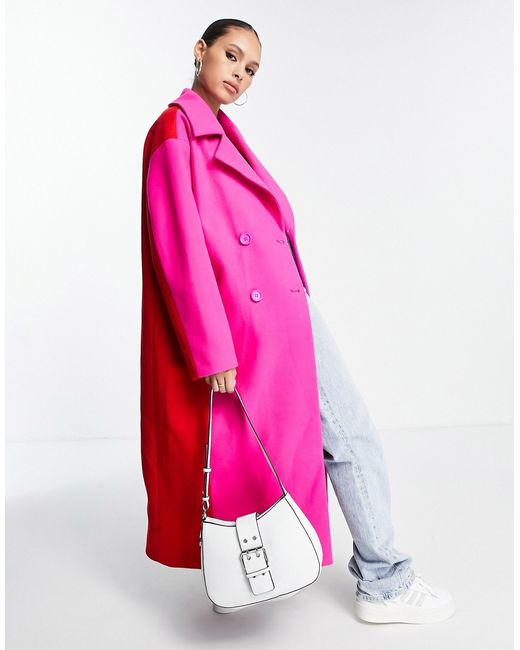 Annorlunda two-tone coat in red and
