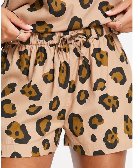 Asos Design mix match leopard print pajama short in