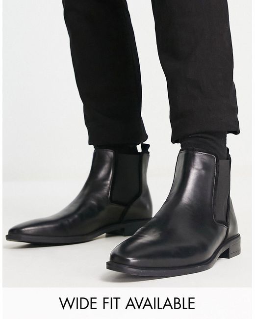 Asos Design chelsea boots in leather