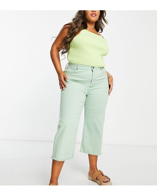 Yours cropped wide leg jeans in light