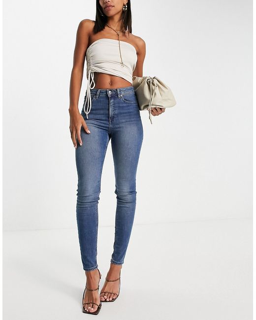 Asos Design ultimate skinny jeans in authentic mid