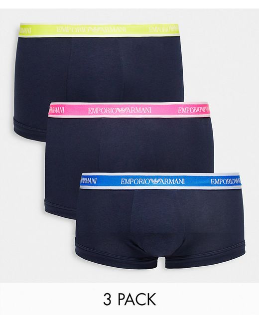 Emporio Armani 3 pack trunk with waistband in
