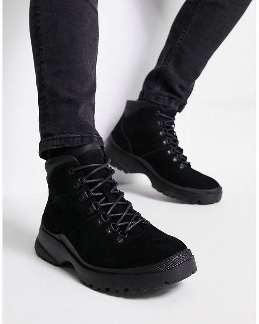 Schuh dustin chunky lace up boots in microsuede-