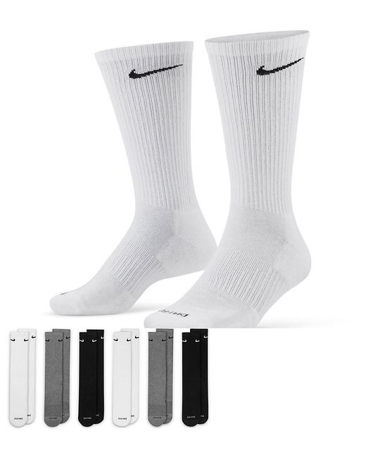 Nike Everyday Cushioned 6 pack crew socks in