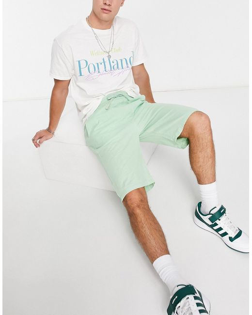 Lee relaxed fit drawstring cotton linen shorts in light