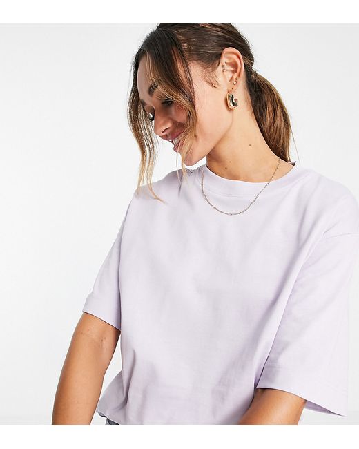 Selected Exclusive oversized T-shirt in lilac part of a set