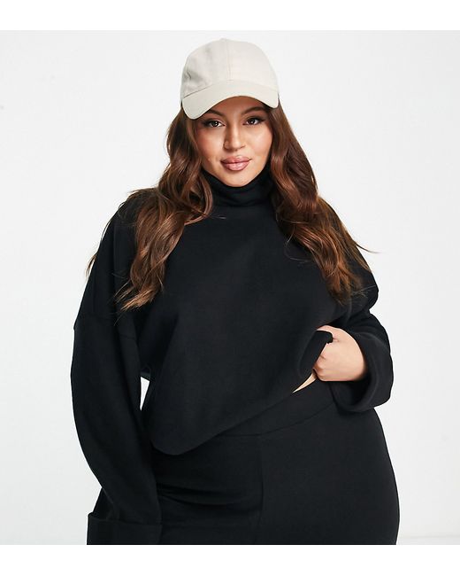 ASOS Curve DESIGN Curve super soft turtle neck sweater with cuff detail in part of a set