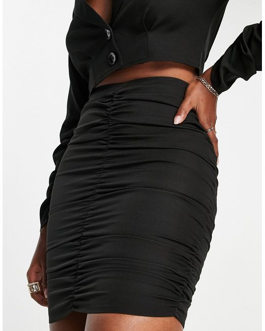 Urban Threads ruched mini skirt in part of a set
