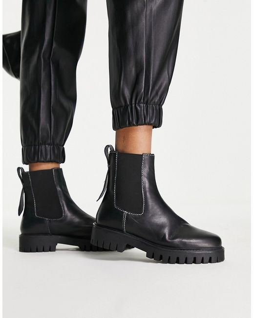 Asra Clematis chunky chelsea boots in leather