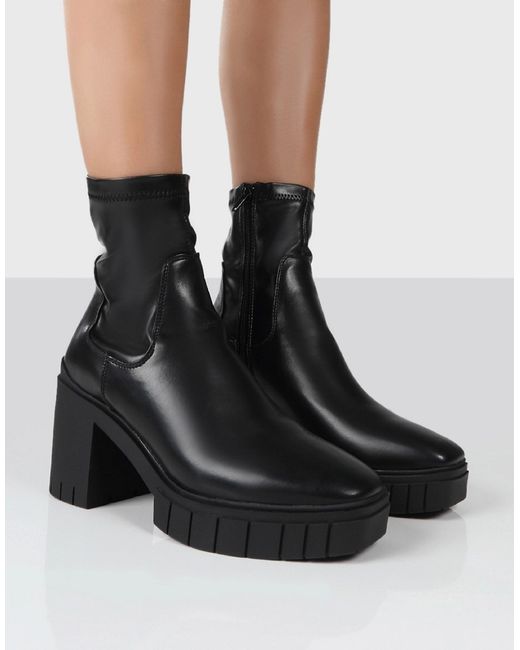 Public Desire Obstacle heeled ankle boots in