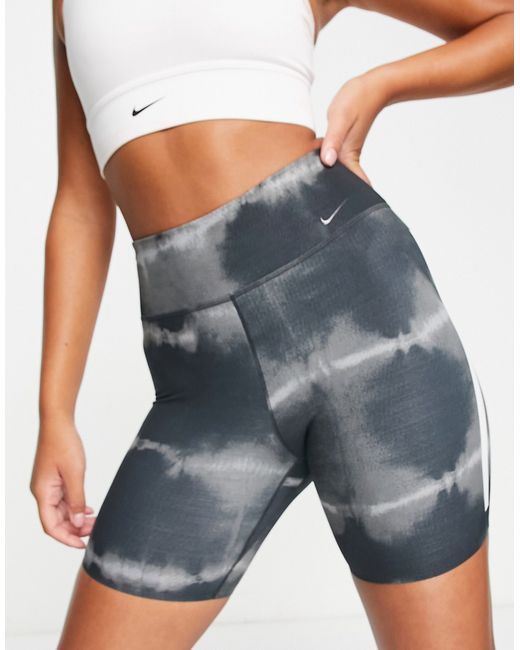 Nike Training Dri-FIT One Luxe 7-Inch tie-dye legging shorts in