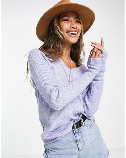 Only v neck sweater in heather