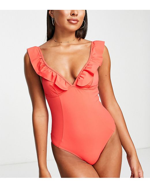 Accessorize ruffle shaping swimsuit in