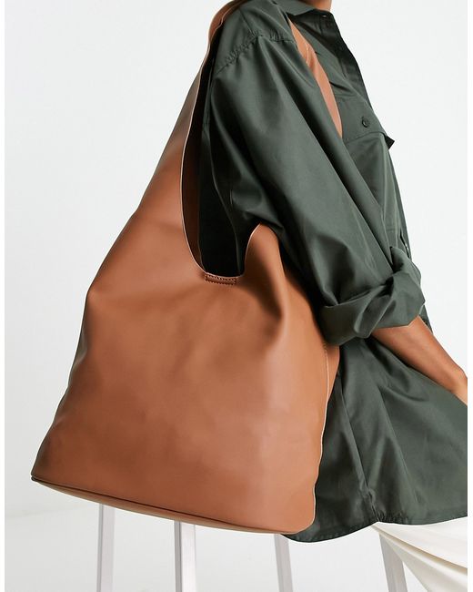 Truffle Collection super slouchy tote bag in tan-