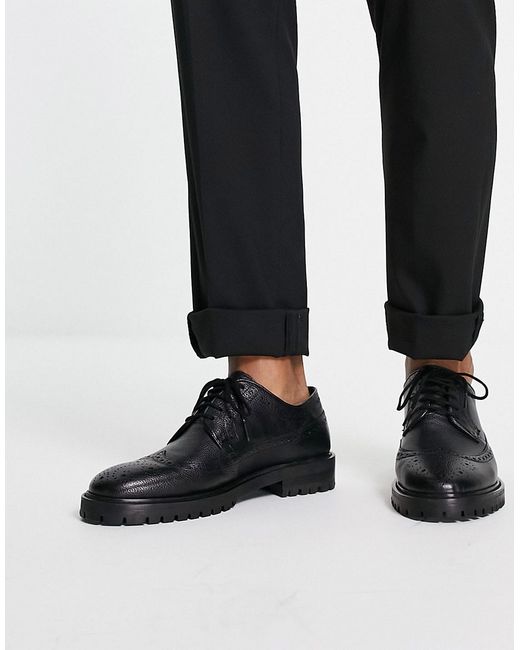 Walk London james chunky brogues in leather
