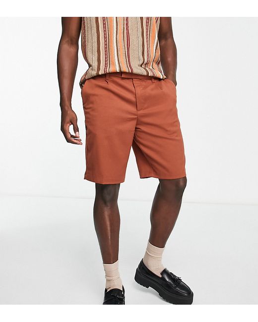 New Look smart shorts in rust-
