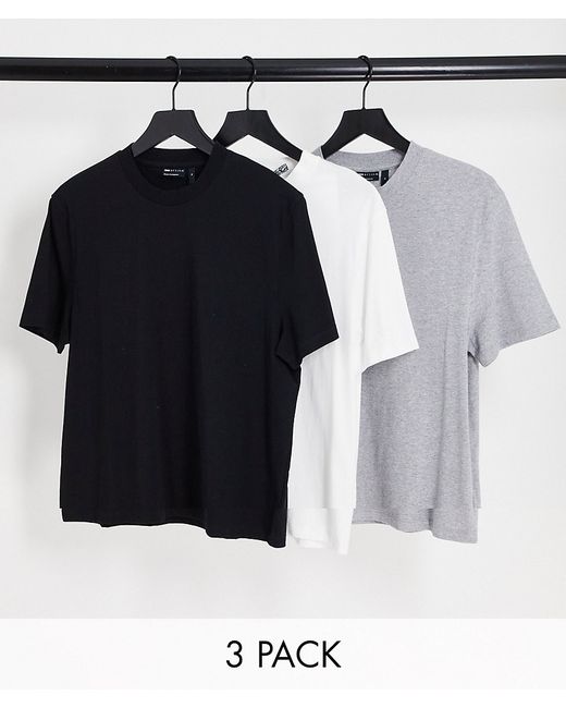 Asos Design 3 pack t-shirt with crew neck in