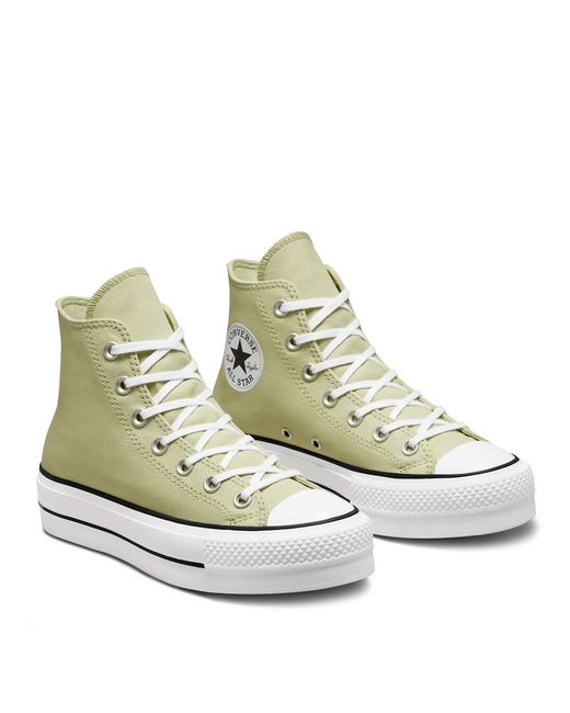 Converse Chuck Taylor All Star Lift Hi sneakers in olive-