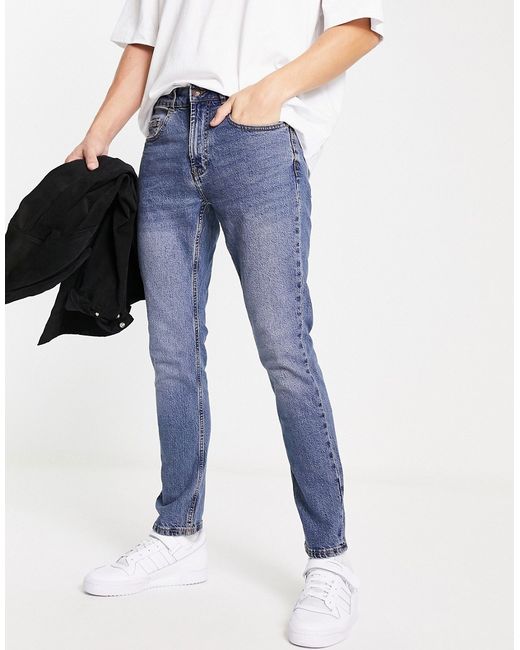 Pull & Bear slim jeans in mid wash-