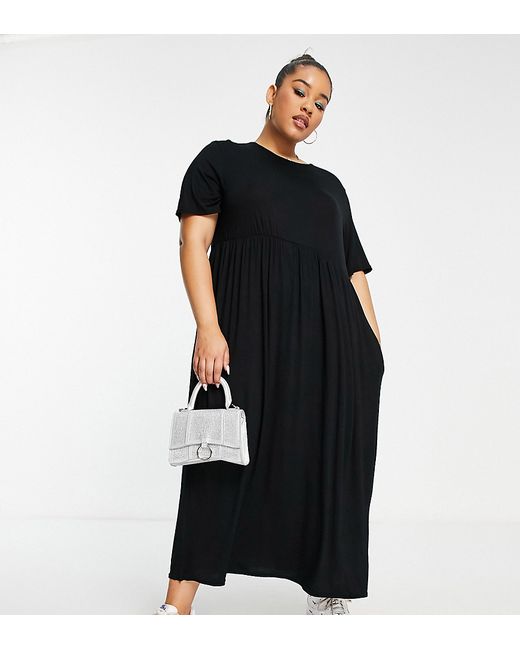Yours jersey smock maxi dress in
