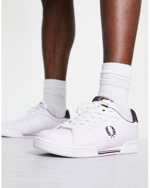 Fred Perry B722 logo leather sneakers in