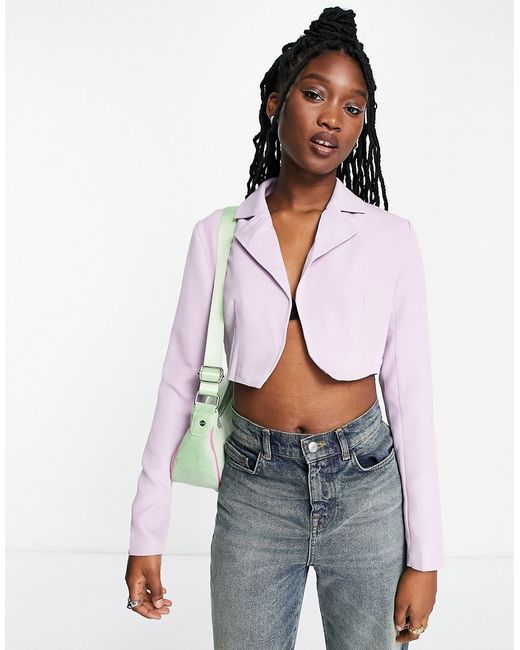 Rebellious Fashion cropped blazer in part of a set
