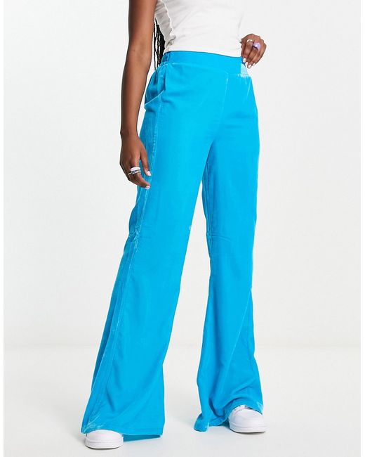 Native Youth high waist flare pants in pop velvet part of a set
