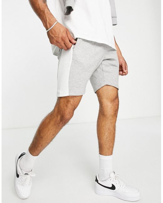 Le Breve panel jersey shorts in light