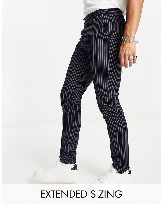 Asos Design skinny smart pants with pinstripe