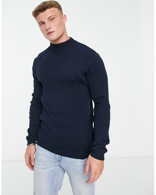 Brave Soul ribbed turtle neck sweater in