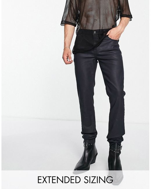 Asos Design skinny jeans in coated