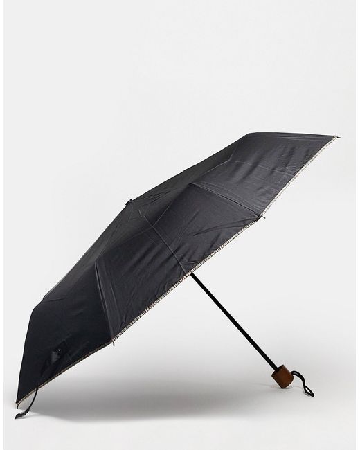 Paul Smith umbrella in black with multistripe trim
