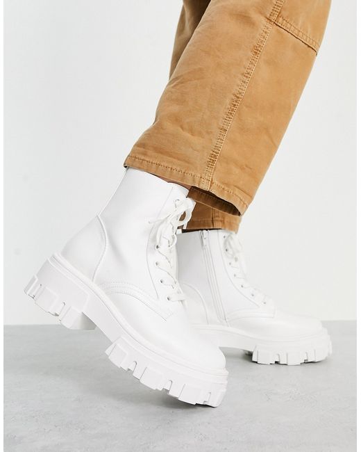 Asos Design Anya chunky lace up ankle boots in