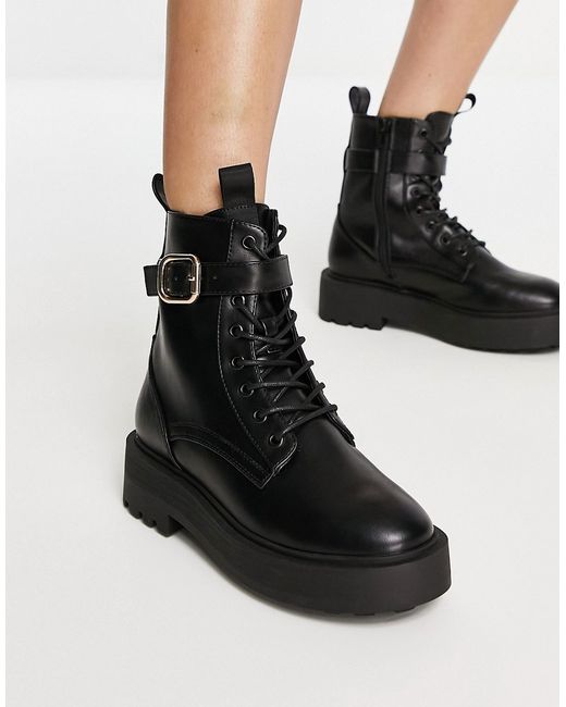 Asos Design Alix chunky lace-up ankle boots in