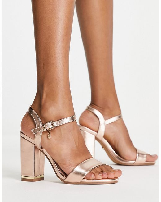 Office Hailey block heeled sandals in rose