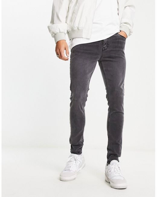 Asos Design spray on jeans with power stretch in washed
