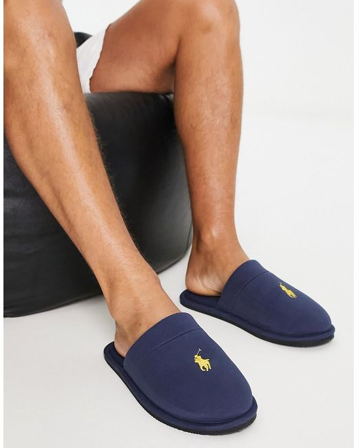 Polo Ralph Lauren klarence mule slippers in and gold