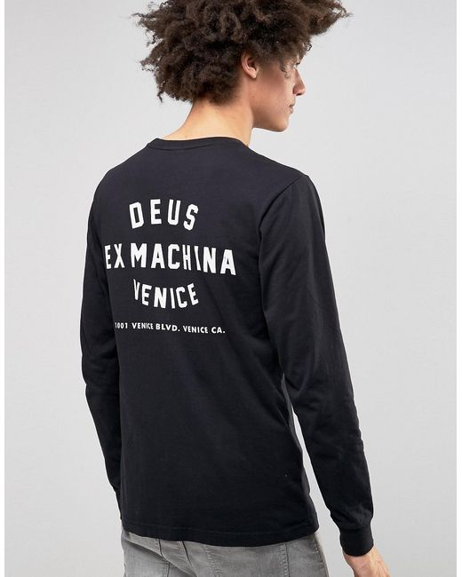 Deus Ex Machina Long Sleeve T-Shirt With Venice Back Print