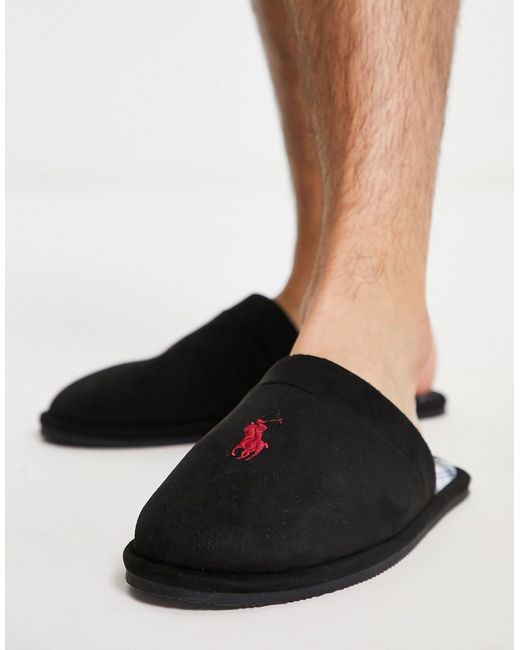 Polo Ralph Lauren klarence mule slippers in and red
