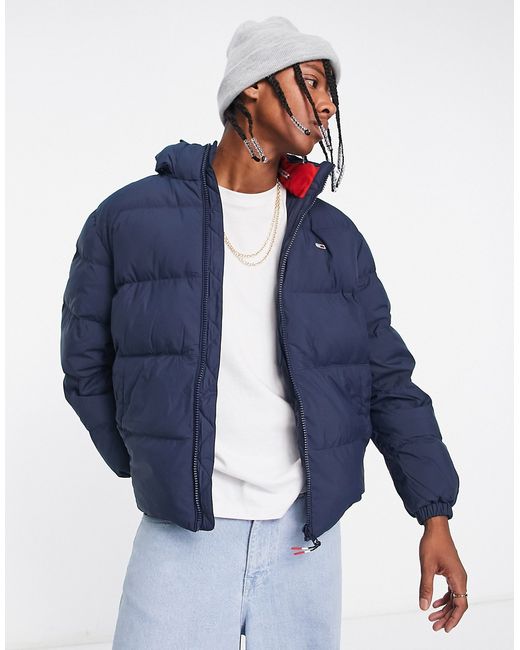 Tommy Jeans essential hooded puffer jacket in