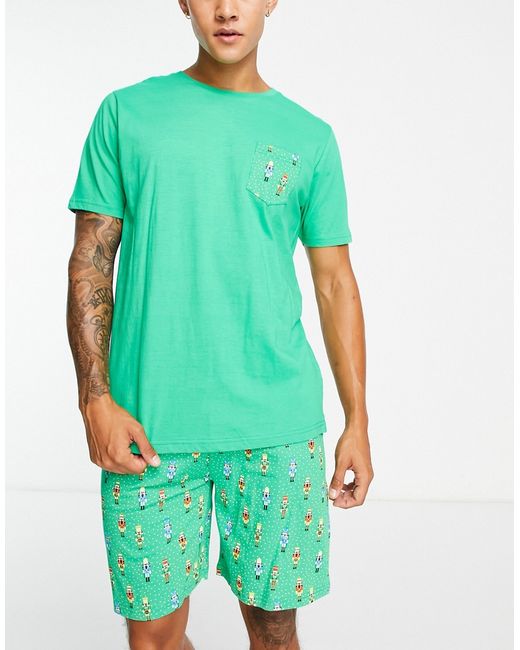 Brave Soul nutcracker short pajama set in