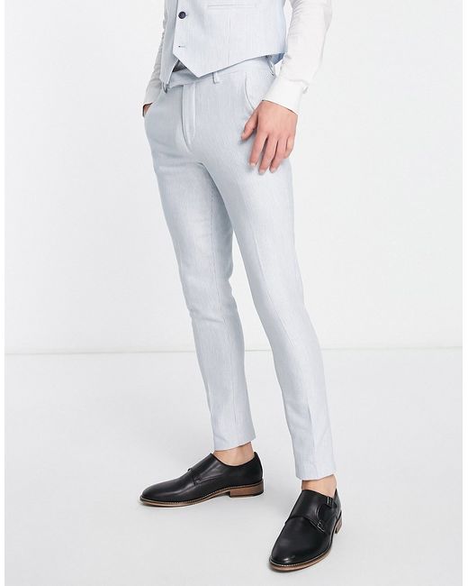 Asos Design super skinny wool mix suit pants in puppytooth check