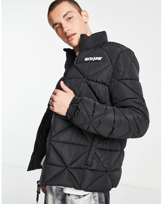 Sixth June squared padded puffer jacket in